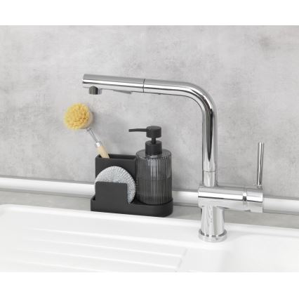 WENKO 54654100 - Organizer PINA 16x17 cm sort