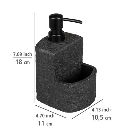 WENKO 54667100 - Sæbedispenser FESTIVAL 10,5x18 cm sort