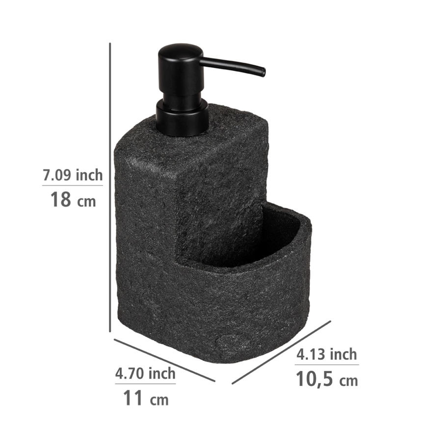 WENKO 54667100 - Sæbedispenser FESTIVAL 10,5x18 cm sort