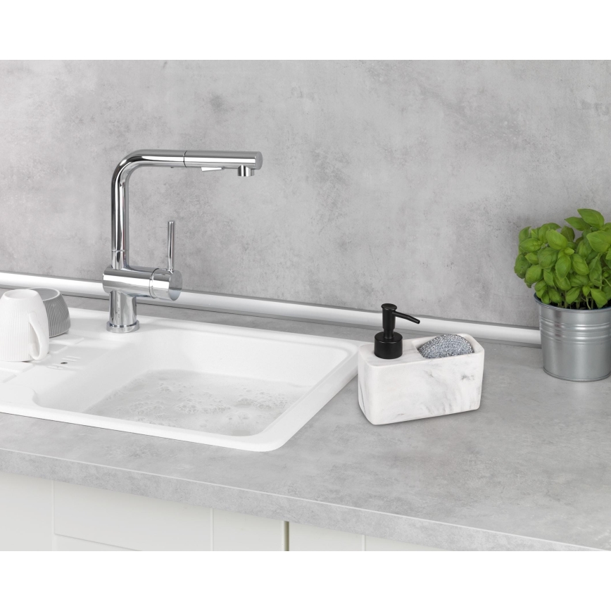 WENKO 54668100 - Sæbedispenser RESA 14,5x14,3 cm hvid/sort