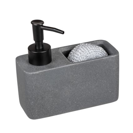WENKO 54669100 - Sæbedispenser RESA 14,5x14,3 cm grå/sort