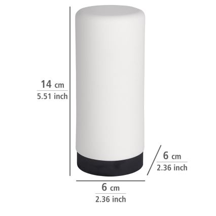 WENKO 54670100 - Dispenser EASY SQUEEZ-E 6x14 cm hvid/sort