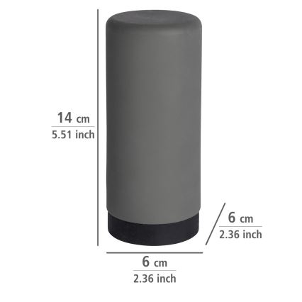 WENKO 54680100 - Dispenser EASY SQUEEZ-E 6x14 cm grå/sort