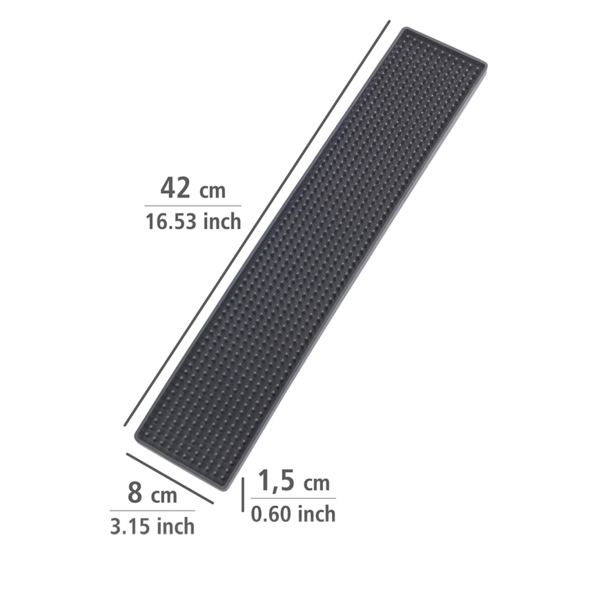 WENKO 54700100 - Afdrypningsmåtte 42x8 cm sort