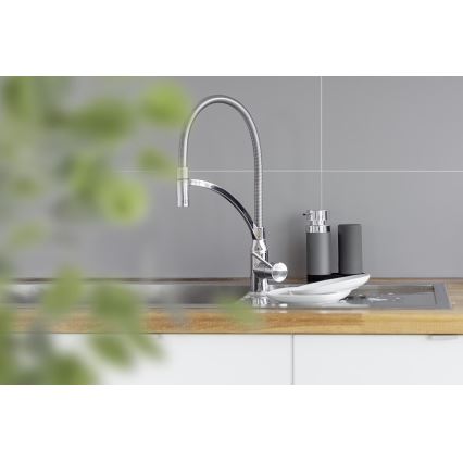 WENKO 54735100 - Vaskestation EASY SQUEEZ-E 15x18 cm grå/grå