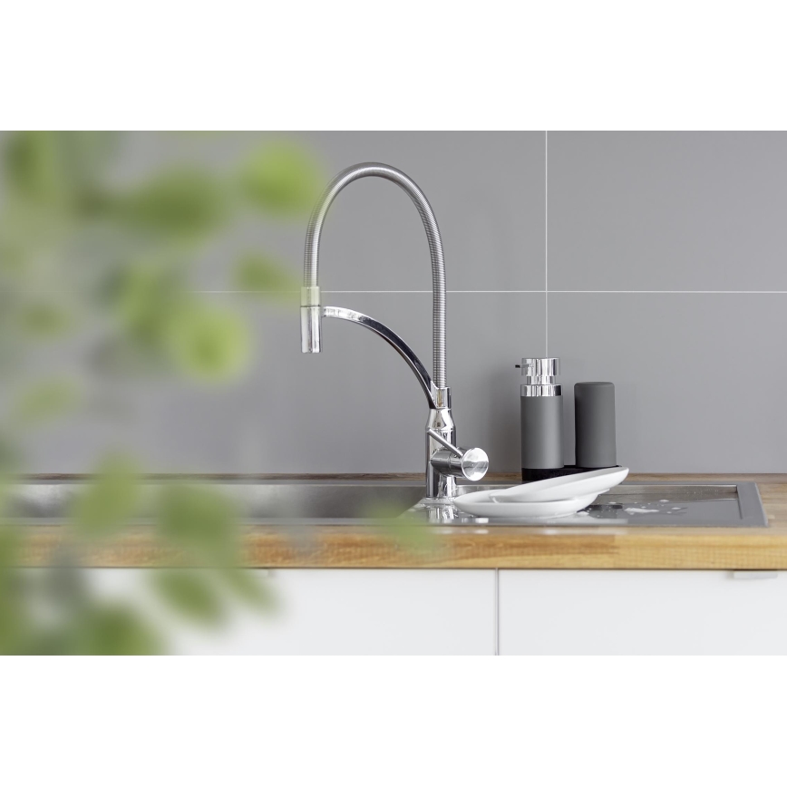 WENKO 54735100 - Vaskestation EASY SQUEEZ-E 15x18 cm grå/grå