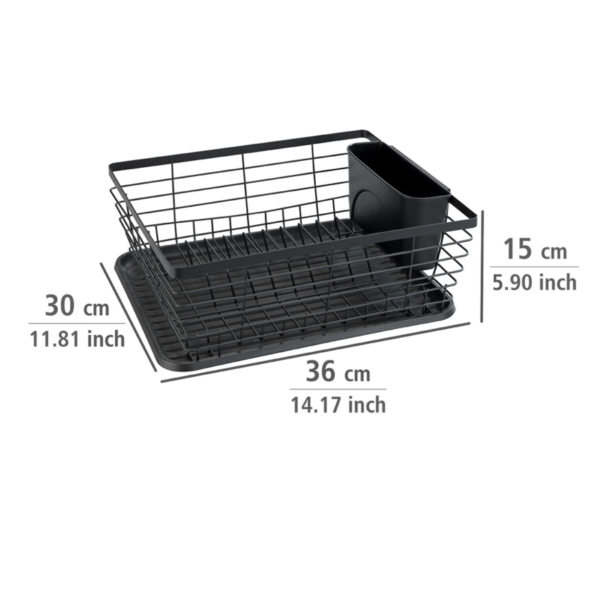WENKO 54766100 - Opvaskebakke BLACK OUTDOOR KITCHEN 36x30 cm sort/sort