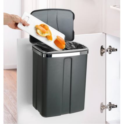WENKO 54903100 - Dørmonteret kurv 26x36,5 cm grå/sølv