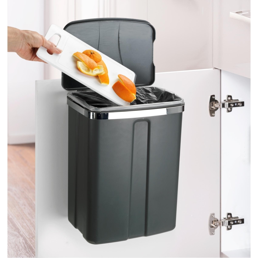WENKO 54903100 - Dørmonteret kurv 26x36,5 cm grå/sølv