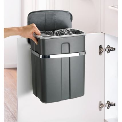 WENKO 54903100 - Dørmonteret kurv 26x36,5 cm grå/sølv