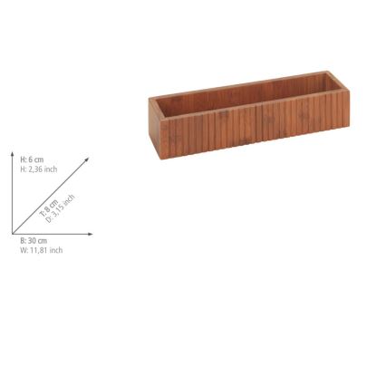 WENKO 54942100 - Krydderiglas MERA 30x8 cm brun