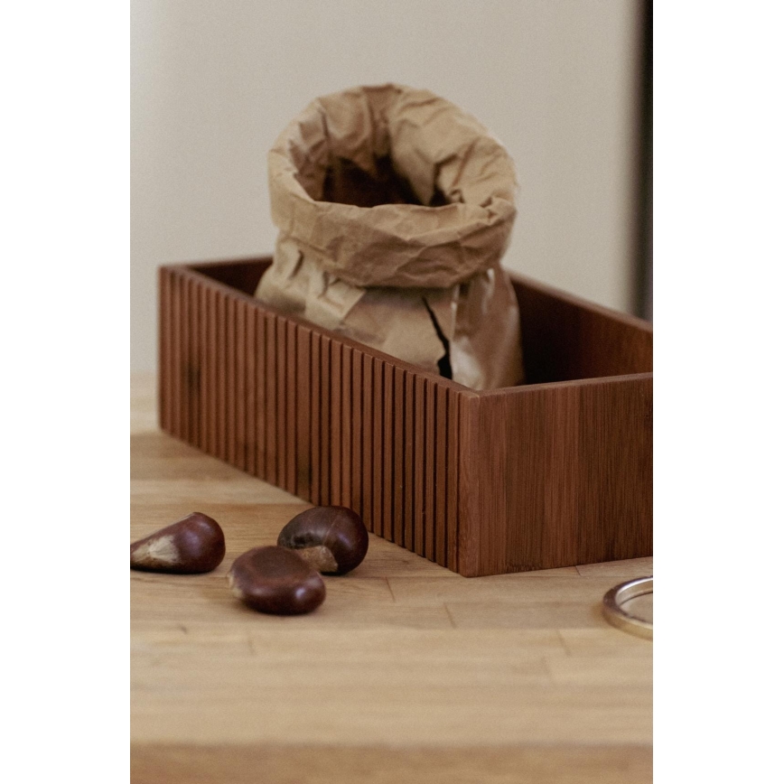 WENKO 54943100 - Opbevaringsboks MERA 30 x 15 cm, brun
