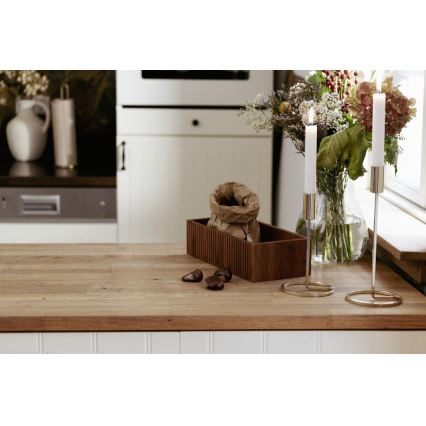 WENKO 54943100 - Opbevaringsboks MERA 30 x 15 cm, brun