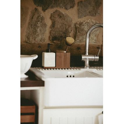 WENKO 54944100 - Sæbedispenser MERA 18,5x17 cm brun