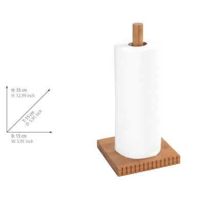 WENKO 54946100 - MERA rulleholder 15 x 33 cm, brun