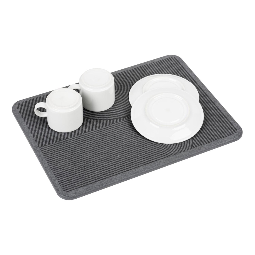 WENKO 54955100 - Tørremåtte DAMON 40x30 cm diatomit/grå