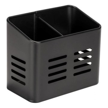 WENKO 55024100-Bestikkurv BLACK OUTDOOR KITCHEN 16x13,5 cm sort
