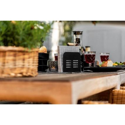 WENKO 55025100-Servietholder BLACK OUTDOOR KITCHEN 15x12,5 cm sort