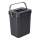WENKO 55027100 - Skraldespand BLACK OUTDOOR KITCHEN 19x24 cm sort/grå/gennemsigtig