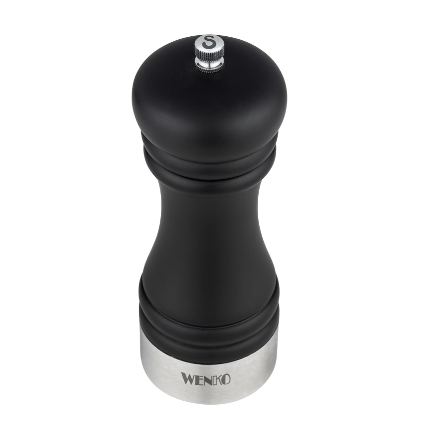 WENKO 55082100-Saltkværn BLACK OUTDOOR KITCHEN 5x17,5 cm sølv/sort/hvid