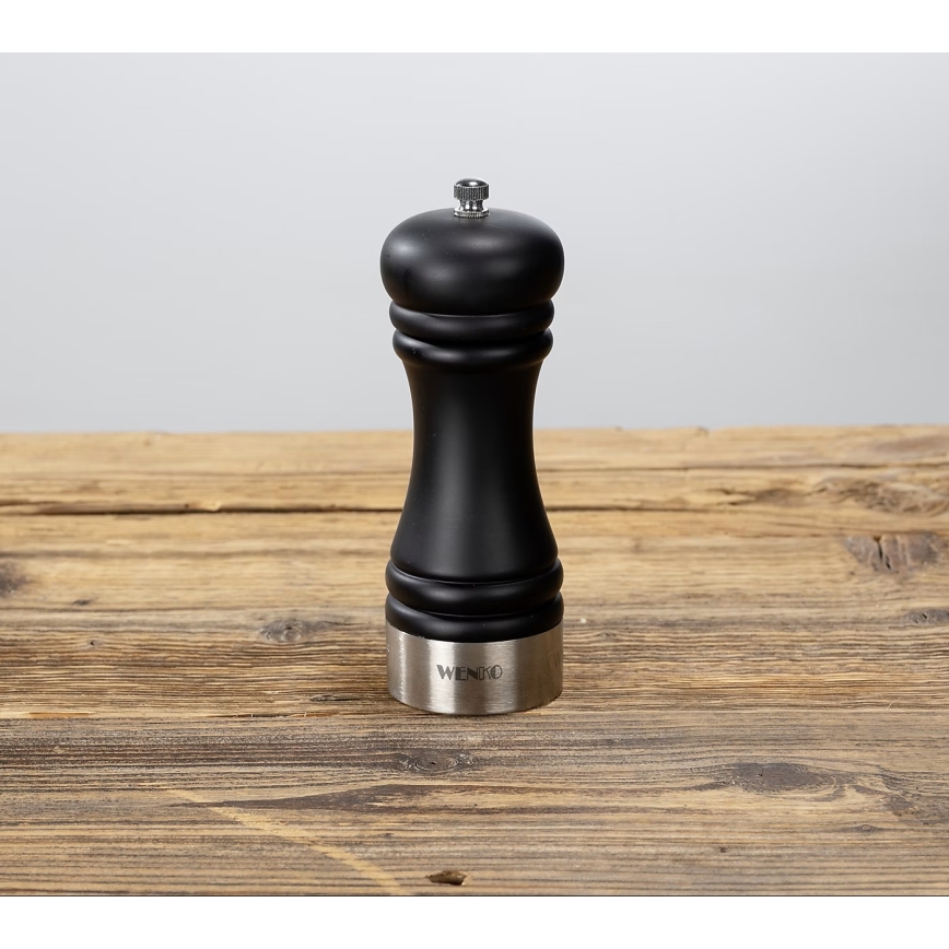 WENKO 55082100-Saltkværn BLACK OUTDOOR KITCHEN 5x17,5 cm sølv/sort/hvid