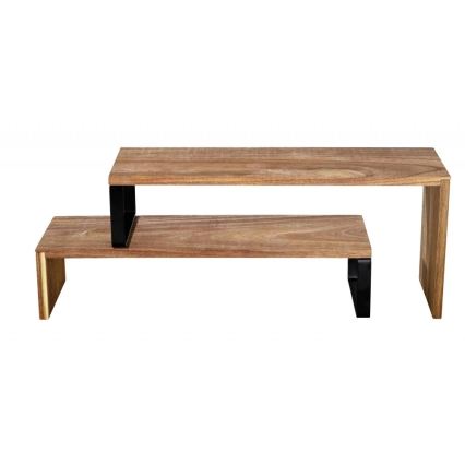 WENKO 55097100-Hylde BLACK OUTDOOR KITCHEN 36x16 cm brun/sort