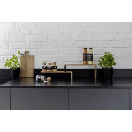 WENKO 55097100-Hylde BLACK OUTDOOR KITCHEN 36x16 cm brun/sort