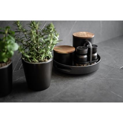 WENKO 55098100 - Bakke BLACK OUTDOOR KITCHEN 26x6 cm sort