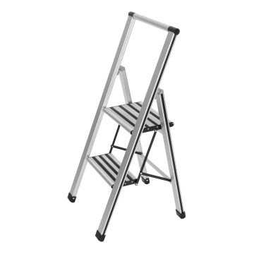 WENKO 601011100 - ALU-DESIGN trinstige 44x101 cm sølv/sort
