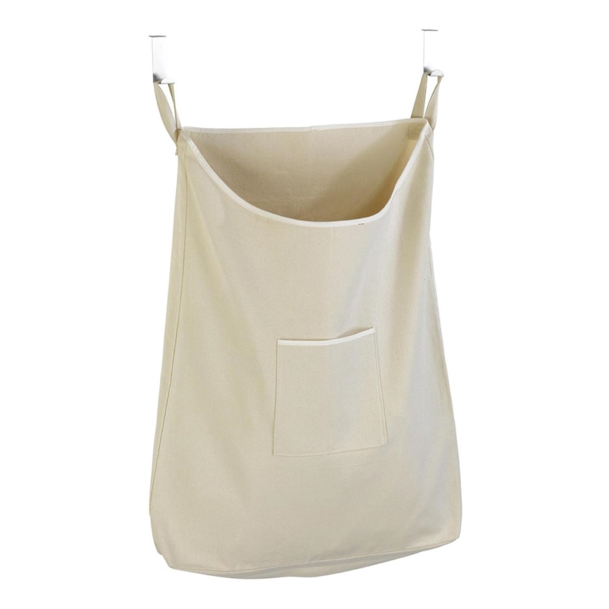 WENKO 62107100 - Vasketøjskurv CANGURO 52x81 cm beige/sølv