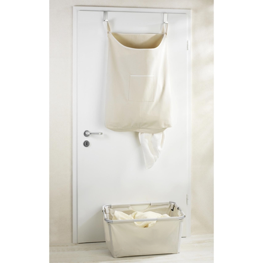 WENKO 62107100 - Vasketøjskurv CANGURO 52x81 cm beige/sølv
