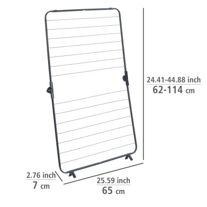 WENKO 63003100 - Tørrestativ CHAMPION 65x114 cm sort