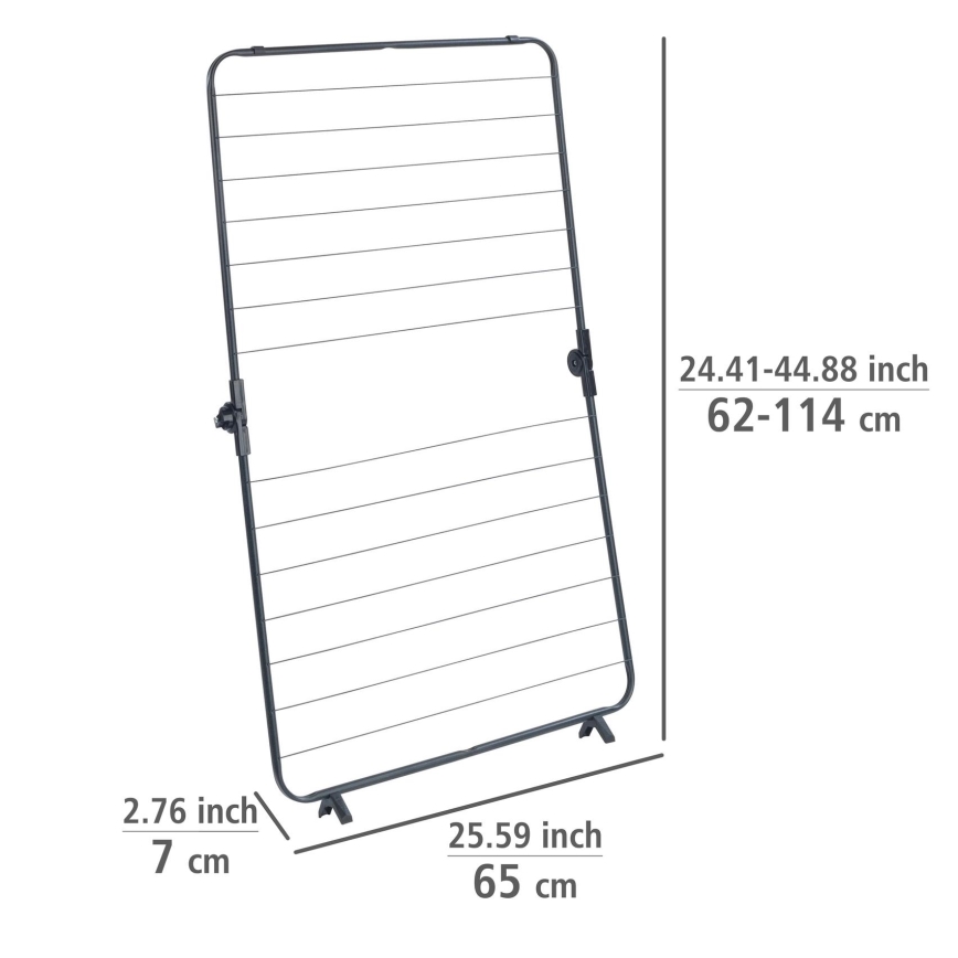 WENKO 63003100 - Tørrestativ CHAMPION 65x114 cm sort