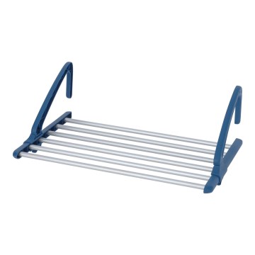 WENKO 63005800 - Tørrestativ til tøj 37,5x21 cm rustfrit stål/sølv/blå
