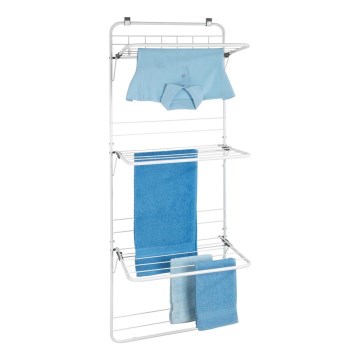 WENKO 63010800 - Tørrestativ til vasketøj 51x142 cm hvid/grå