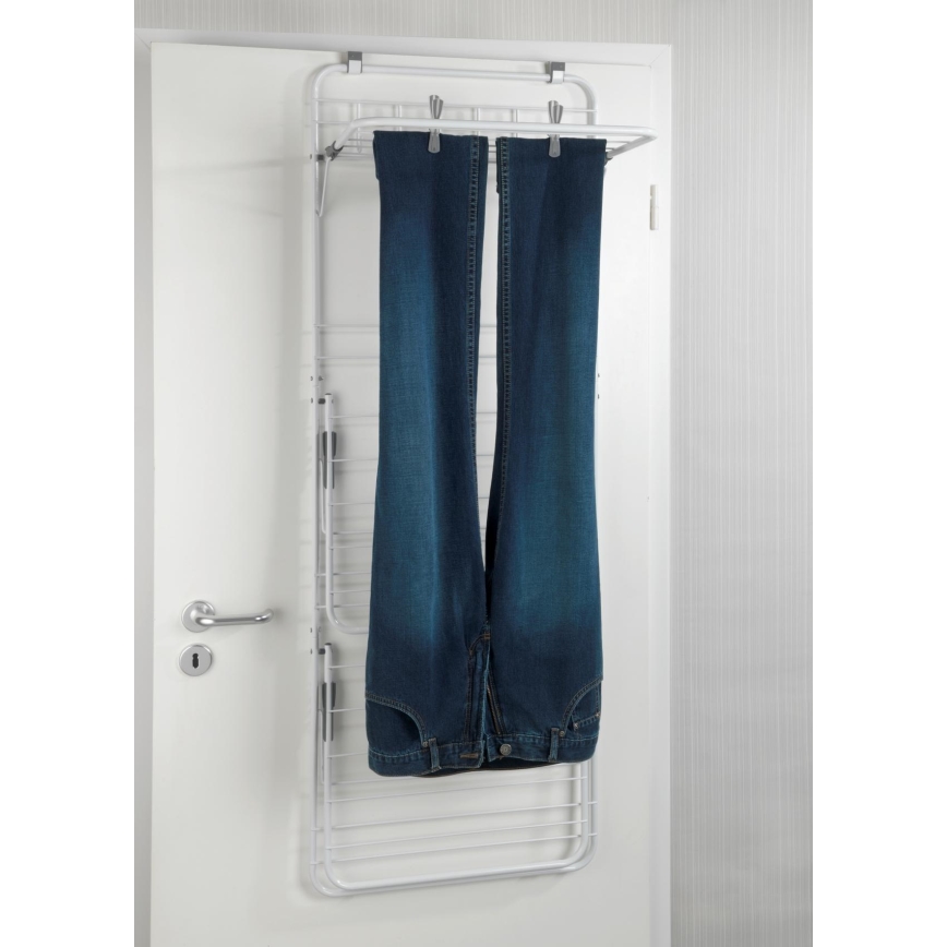WENKO 63010800 - Tørrestativ til vasketøj 51x142 cm hvid/grå