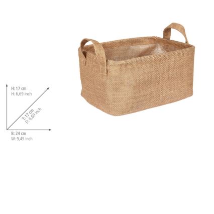 WENKO 64471100 - Kurv JUNA 24x17 cm brun