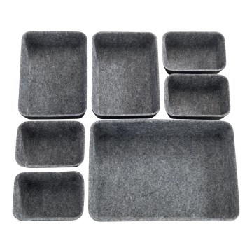 WENKO 64502100 - Skuffeindsats FELT 28,5x20 cm grå