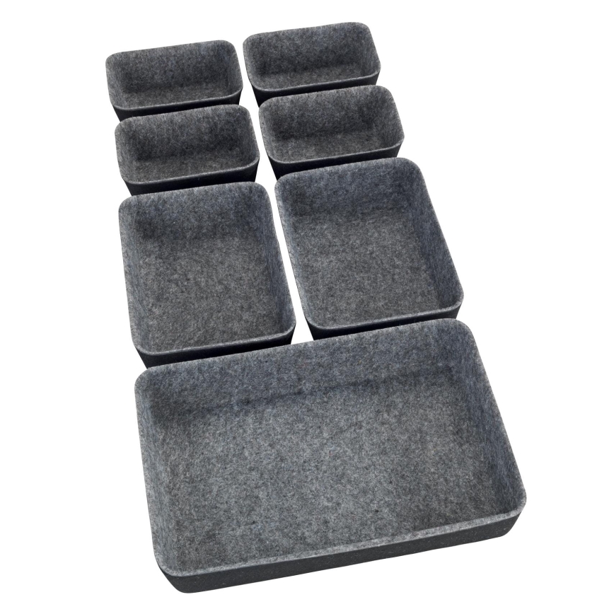 WENKO 64502100 - Skuffeindsats FELT 28,5x20 cm grå
