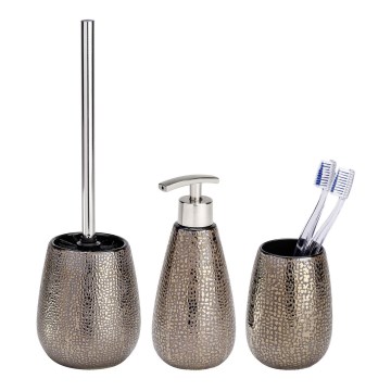 WENKO 69109800 - Badeværelsessæt MARRAKESH 12,5x41 cm brun