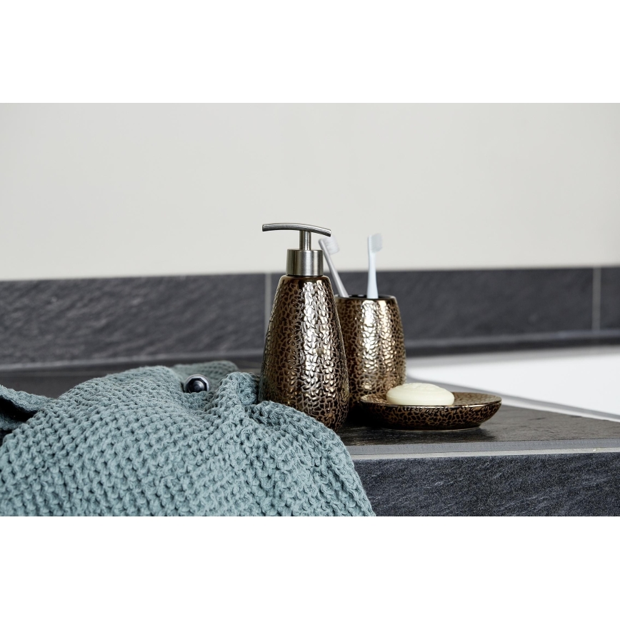 WENKO 69109800 - Badeværelsessæt MARRAKESH 12,5x41 cm brun