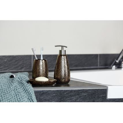 WENKO 69109800 - Badeværelsessæt MARRAKESH 12,5x41 cm brun