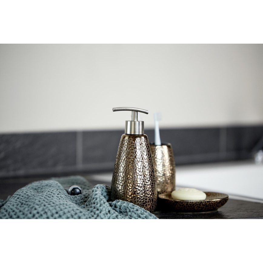 WENKO 69109800 - Badeværelsessæt MARRAKESH 12,5x41 cm brun