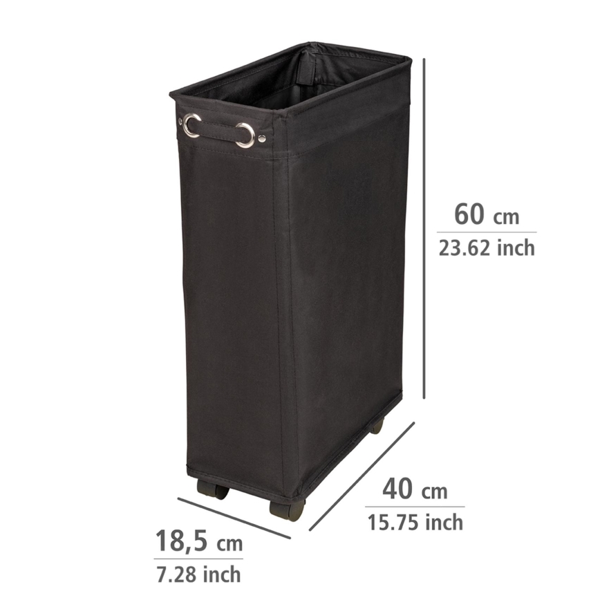 WENKO 69737800 - Vasketøjskurv CORNO 18,5x60 cm sort