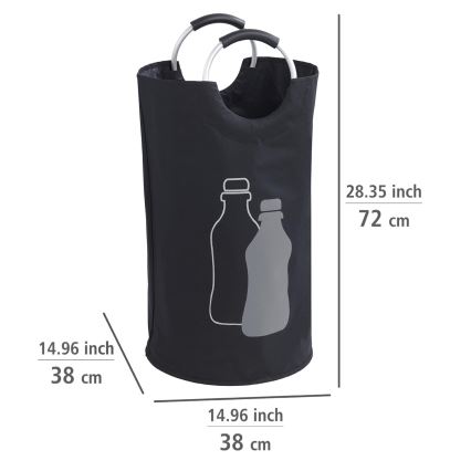 WENKO 69767800 - JUMBO taske 38x72 cm sort