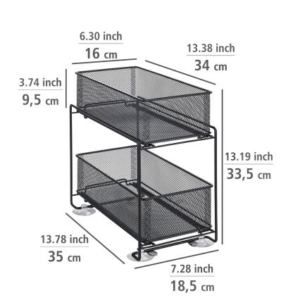 WENKO 69768800 - Holder til stikkontakt GIOMA 35 x 33,5 cm, sort