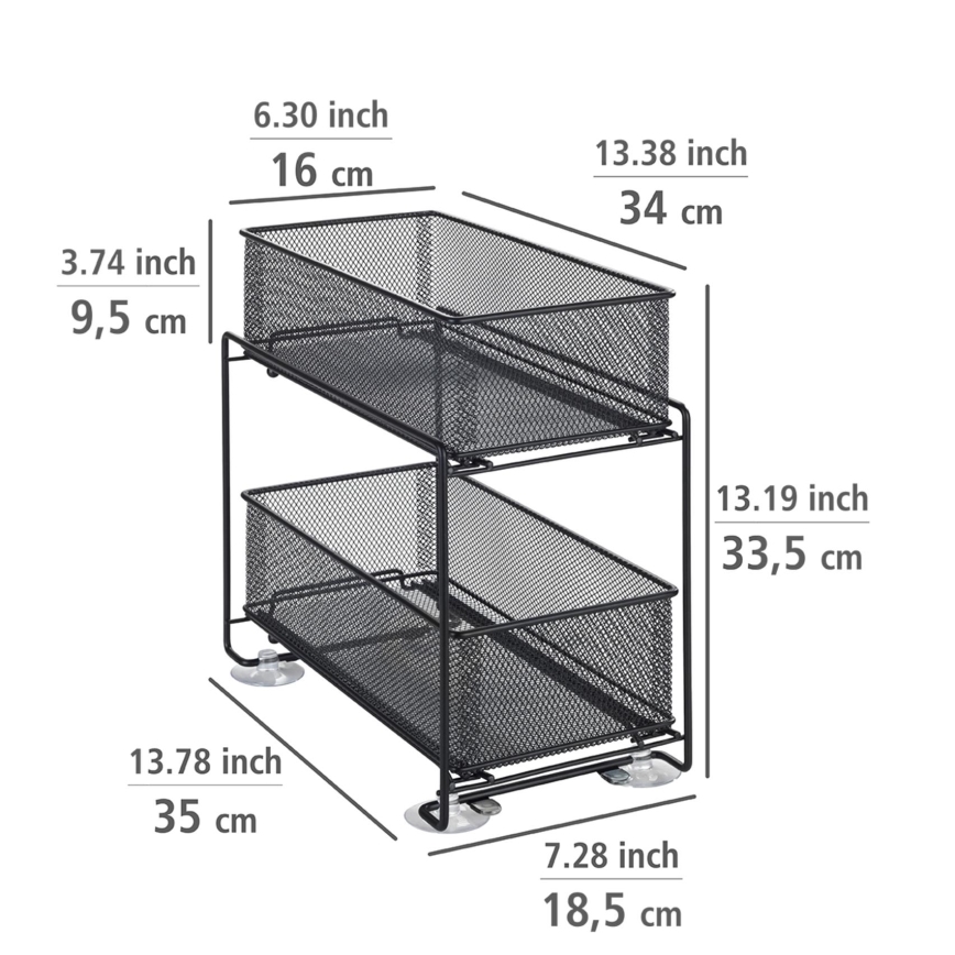 WENKO 69768800 - Holder til stikkontakt GIOMA 35 x 33,5 cm, sort