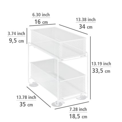 WENKO 69769800 - GIOMA-holder 35 x 33,5 cm hvid