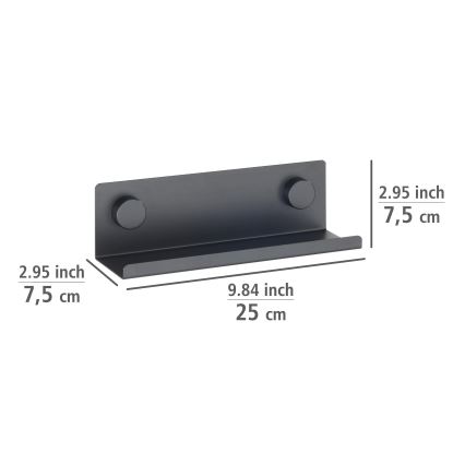 WENKO 71145800 - Stativ JET 25x7,5 cm sort