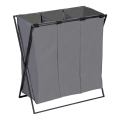 WENKO 71297800 - Vasketøjskurv TRIO 69x76 cm grå/sort